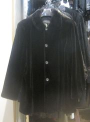 мужское пальто из стриженной норки черного цвета